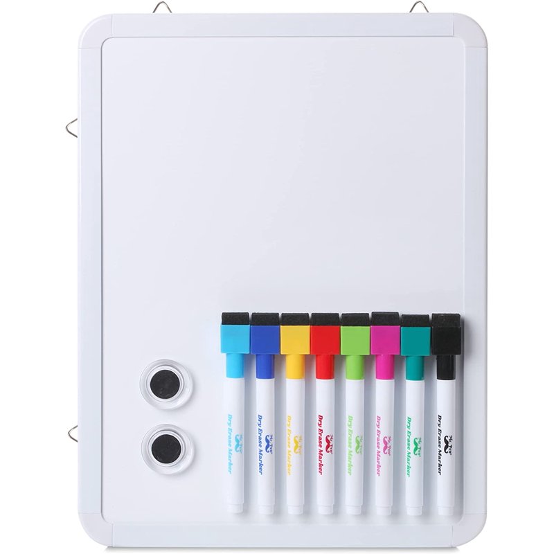 Magnetic Dry Erase Whiteboard Set 12.5x9.5 with Markers & Magnets