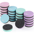 Mini Magnetic Dry Erase Whiteboard Erasers 24 Pack - Pastel Colors, Round