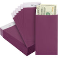 Purple Money Envelopes 100 Pack - Secure Cash & Gift Storage 6.5 x 3.5 Inches