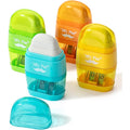 Colorful 4-Pack Pencil Sharpener and Eraser Set - Compact, Portable School Supplies