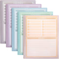 Plastic Pocket Folders Set with Clear Front Pockets - 5 Assorted Colors, 11.4 x 9.3 Inches