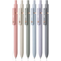 Retractable Gel Pens Set - 6 Morandi Barrel Colors, Smooth Black Ink