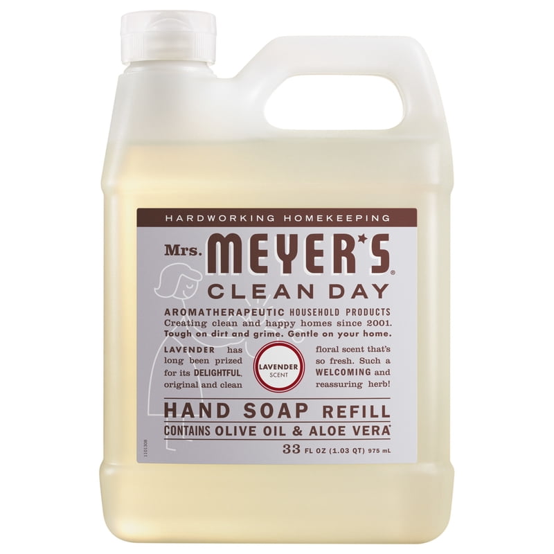 Mrs. Meyer’s Lavender Hand Soap Refill – Moisturizing, Plant-Based, 33 Fl Oz