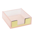 Pink & Rose Gold Sticky Note Holder Dispenser - Desk Organizer Accessory