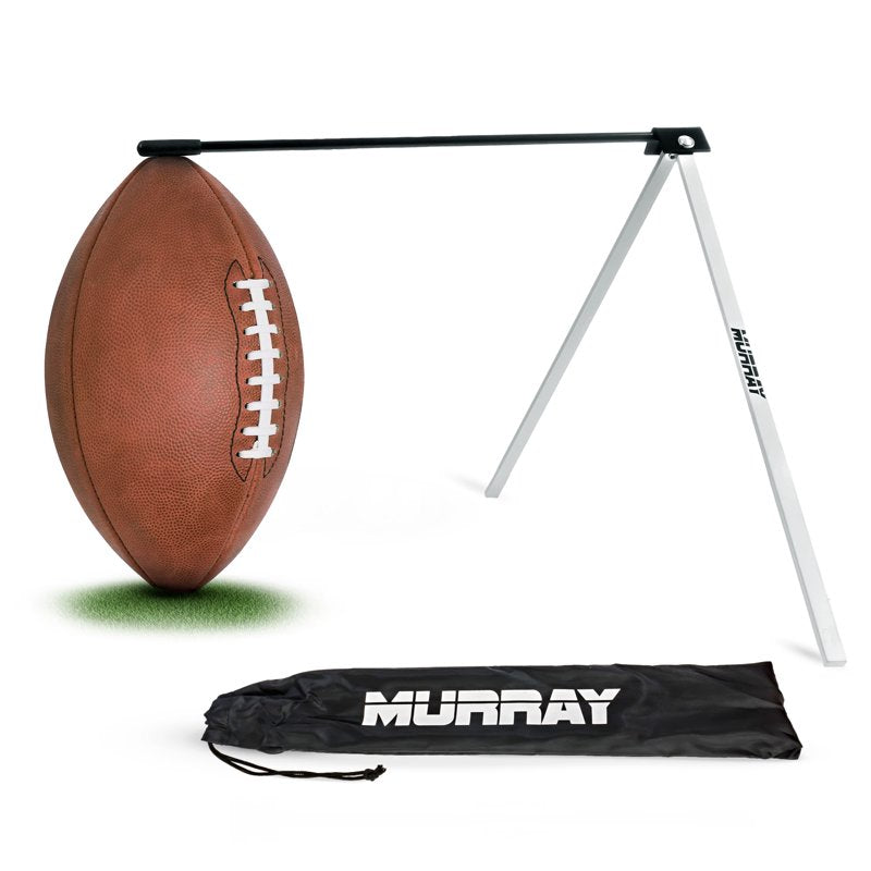 Football Kicking Tee Holder with Storage Bag - Adjustable Training Accessory