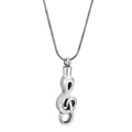 Music Note Cremation Necklace for Ashes - Memorial Jewelry with Free Funnel & Box