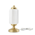 Vintage Brass Glass Shade Table Lamp for Living Room & Bedroom