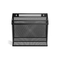 3 Compartment Wire Mesh File Organizer - Matte Black Desk Storage