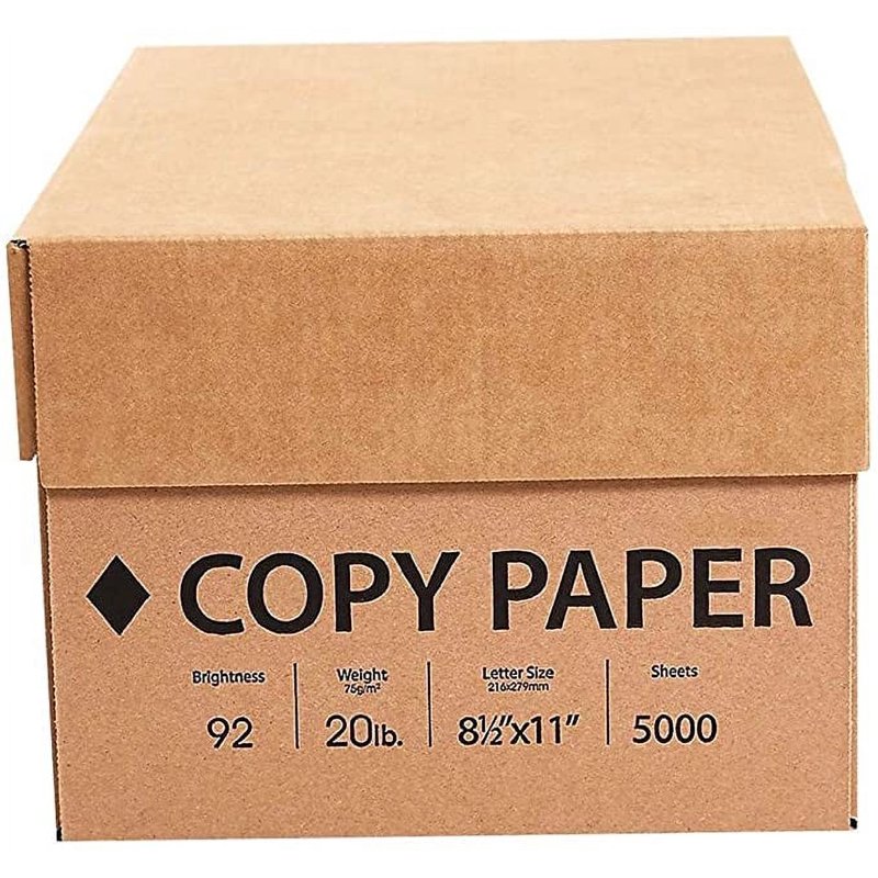8.5 x 11 Copy Paper 20 Lb Brightness 92 - 5000 Sheets per Carton