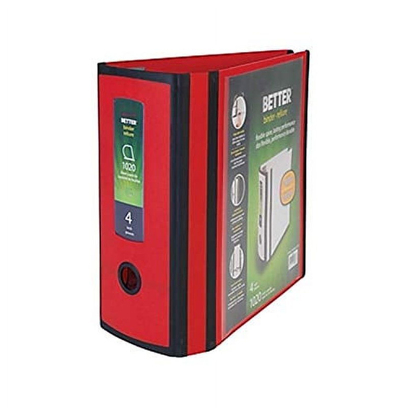 4-Inch 3-Ring View Binder - Eco-Friendly PVC-Free Letter Size Organizer