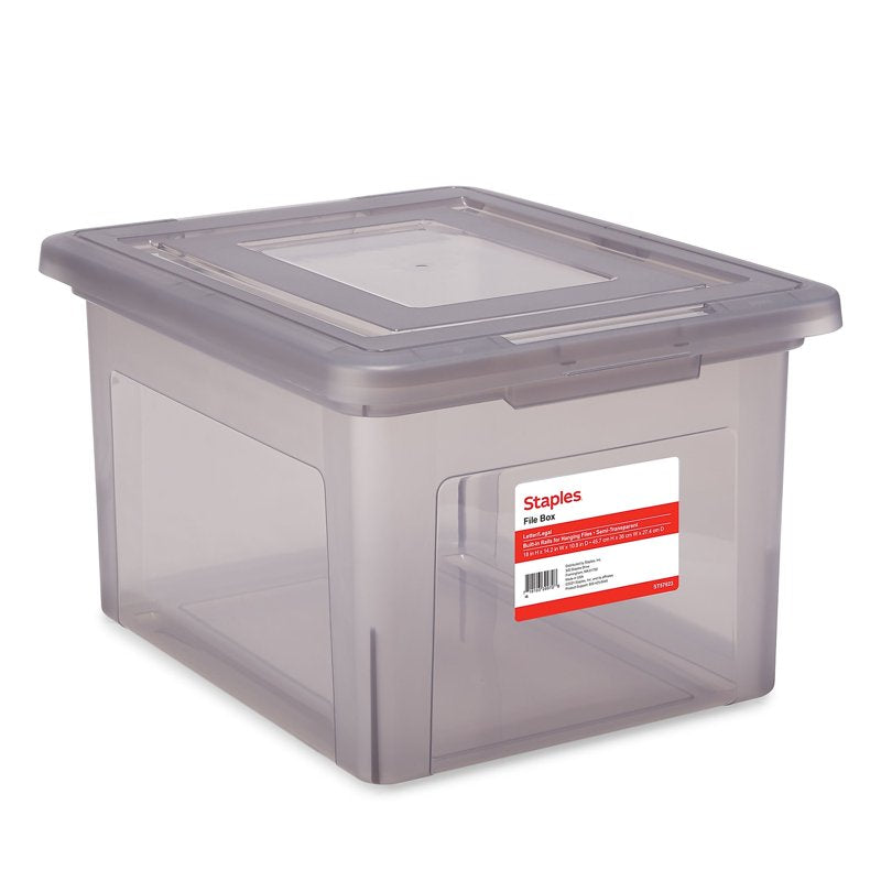 Hanging File Box with Snap Lid - Letter & Legal Size Frost Gray