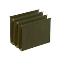 Hanging File Folders 2 Inch Expansion Letter Size Green 25 Pack Office Organization
