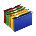 Poly Expanding Hanging File Folders Letter Size Assorted 5-Pack