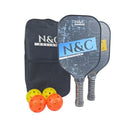 Lightweight Carbon Fiber Pickleball Paddles Set – 2 Paddles, 4 Balls & Bag