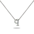 Sterling Silver Letter Initial Necklace 15 Inch Chain with Extender - Customizable