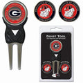 NCAA Georgia Bulldogs Divot Tool with 3 Magnetic Markers - Golf Accessories