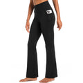 High Waist Flare Leggings for Yoga & Workout - Stretchy, Moisture-Wicking, Black