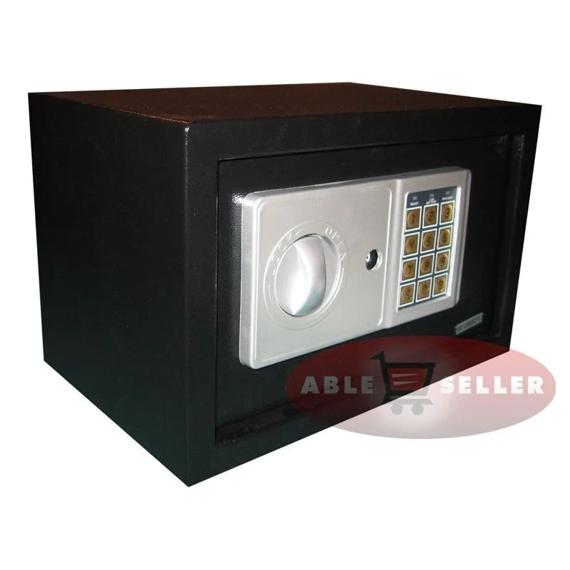 Digital Wall Safe Security Box for Jewelry Cash Guns - Black, Medium
