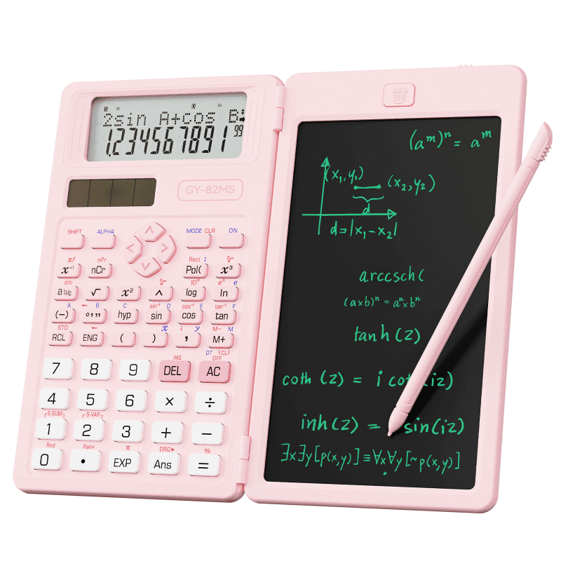 Scientific Calculator with Notepad and Dual-Line Display for Students