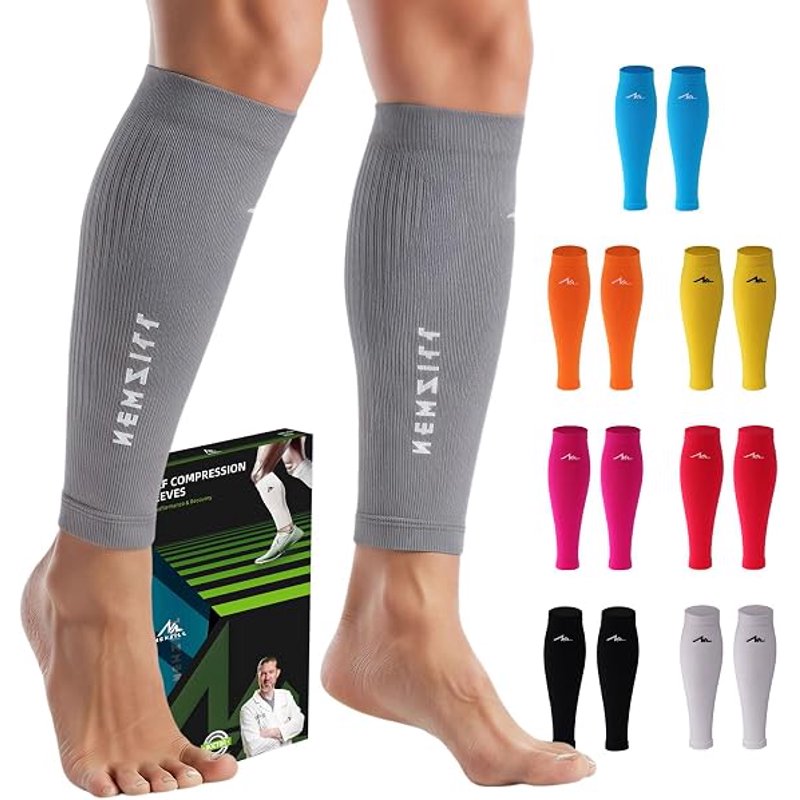 Graduated Compression Calf Sleeves 20-30mmHg for Running, Travel & Recovery
