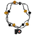Women's Philadelphia Flyers Bead Stretch Bracelet - Team Color Acrylic Jewelry