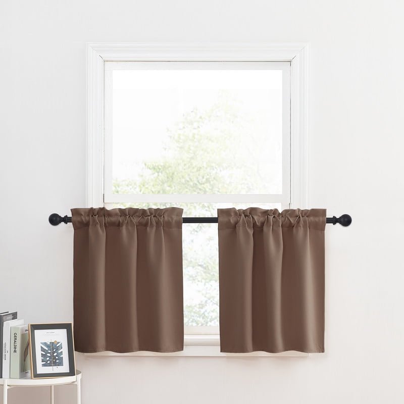 Blackout Curtains with Valance Sets for Bedroom and Living Room - Thermal Insulated Window Drapes
