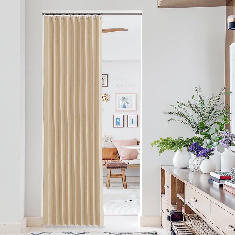 Blackout Accordion Door Curtains - Thermal Insulated Room Divider 50x80