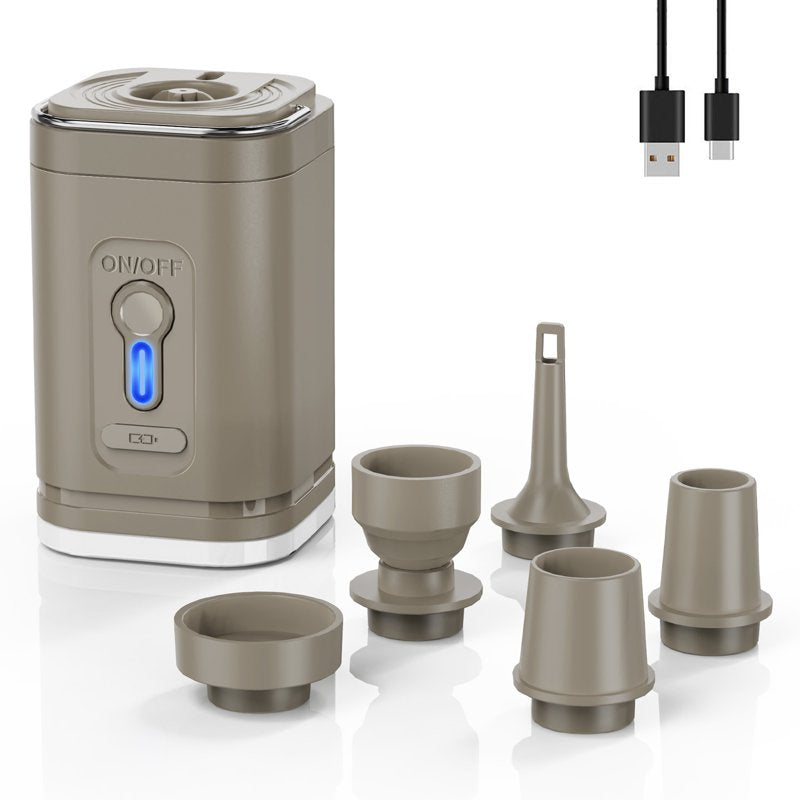Portable Electric Air Mattress Pump for Inflatables - Compact & 2-in-1 Inflator Deflator