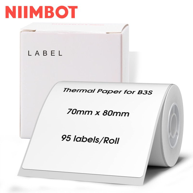 Thermal Label Roll for B3S Printer 2.76x3.15 Inches Waterproof & Tear-Resistant