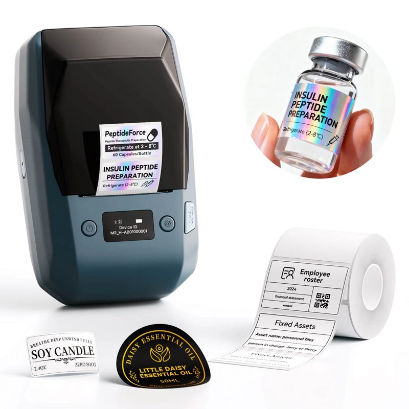Thermal Transfer Label Maker with Bluetooth & Color Printing 2-Inch