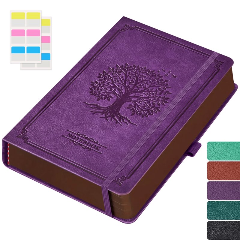 Vintage Leather Cover A5 Hardcover Journal Notebook - 320 Pages, Inner Pocket, Lined for Writing & Journaling