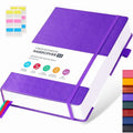 A5 Hardcover College Ruled Notebook - Leather Journal with 320 Pages, No-Bleed 100 GSM Paper, Portable Office & School Supplies