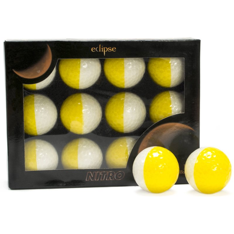 Nitro Golf Eclipse Golf Balls 12 Pack Assorted Colors for All Levels