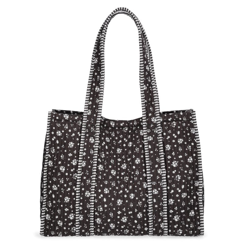 Women's Quilted Tote Bag - Large Capacity, Double Shoulder Straps, All Prints