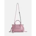 Women’s Square Tote Bag with Zip Pockets & Removable Crossbody Strap