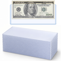 24 Pack Waterproof Dollar Bill Currency Sleeves - Clear Money Organizer Cases