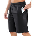 Men's 10-Inch Mesh Basketball Shorts with Zipper Pockets - Lightweight Quick Dry Athletic Wear