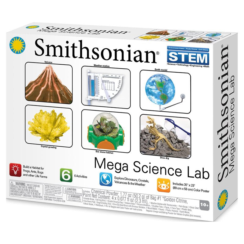 Smithsonian Mega Science Kit for Kids - 6 STEM Activities for Ages 10+