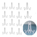 15-Pack 4-Inch Clear Acrylic Mini Easel Stands for Displaying Photos Collectibles & More