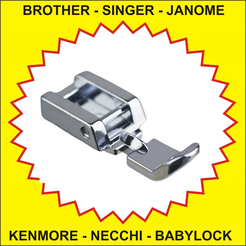 Zipper Foot for Sewing Machines - Fits Singer, Brother, Janome & More
