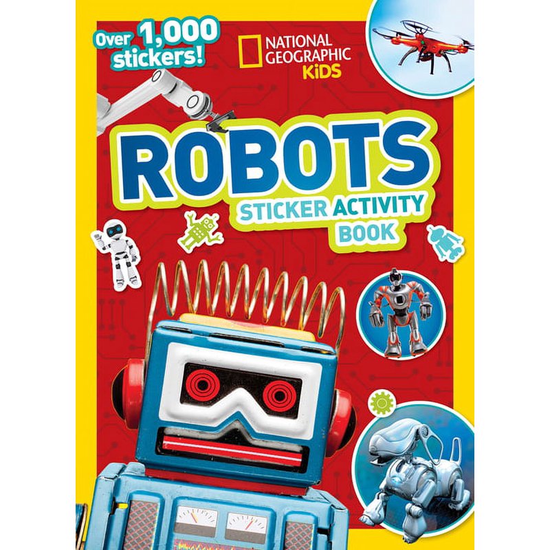Kids Robot Sticker Activity Book with 1,000+ Stickers - Educational & Fun