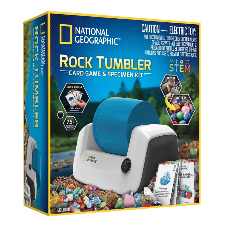 National Geographic Rock Tumbler & Gemstone Kit for Kids - Educational Science Set
