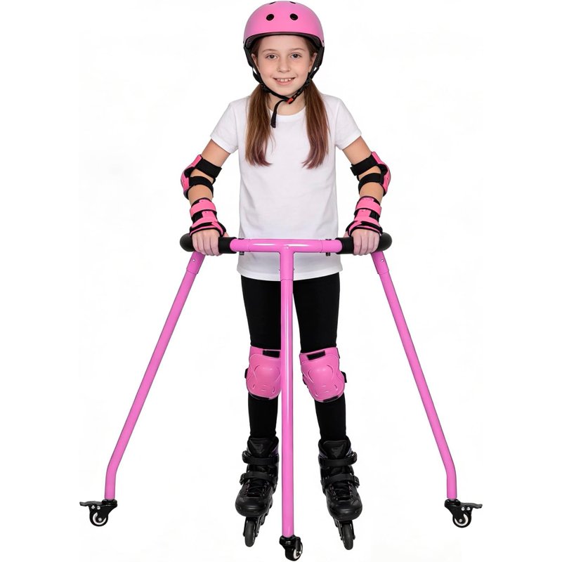 Beginner Skate Trainer for Kids & Adults - Inline & Roller Skating Balance Aid, Pink