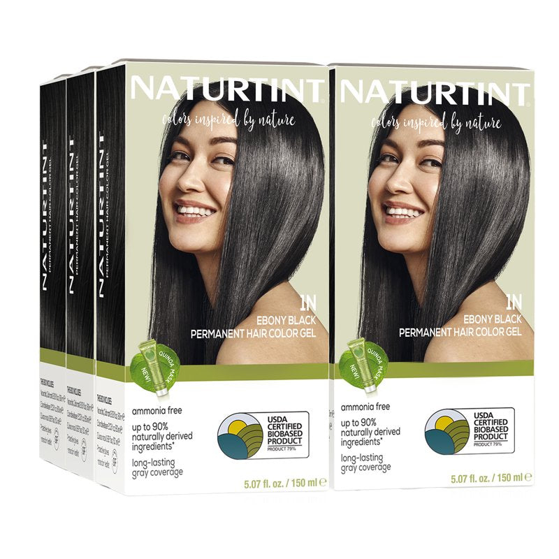 Natural Permanent Hair Color - 6 Pack, Eco-Friendly, Long-Lasting Shades