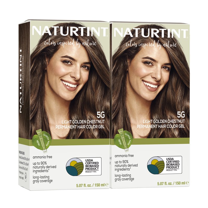 Permanent Hair Color Kit - Natural, Vibrant Shades, 2 Pack