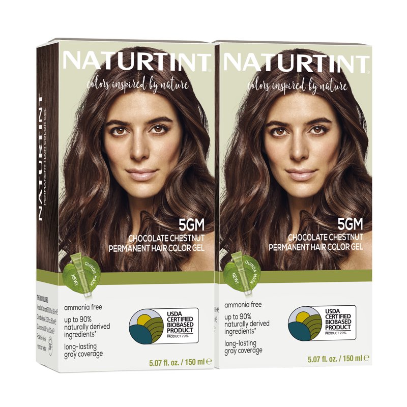 Natural Permanent Hair Color Kit - Rich Chocolate Chestnut, 2 Pack