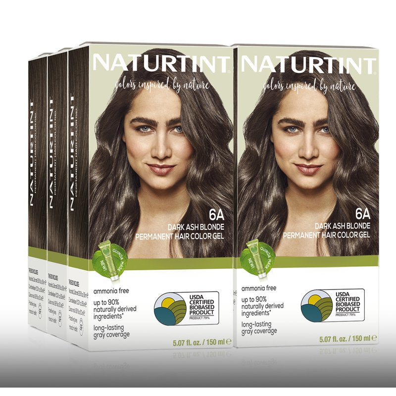 Permanent Hair Color Kit - Natural, Long-Lasting Shades, 6 Pack