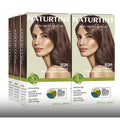 Natural Permanent Hair Color - Chocolate Brown, Vegan & Gentle, 6 Pack