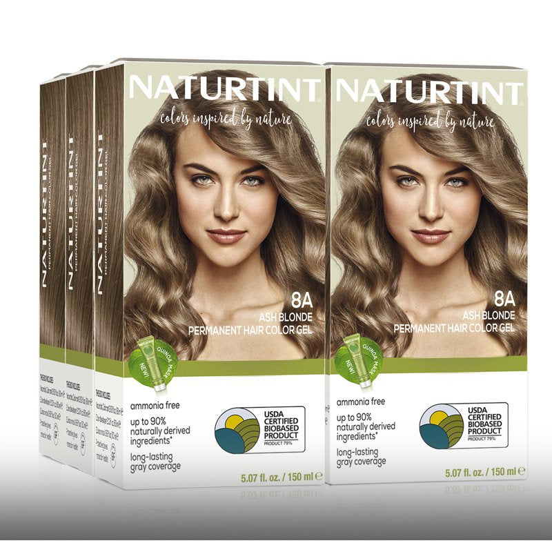 Permanent Hair Color Kit - Ash Blonde Natural Shades - 6 Pack