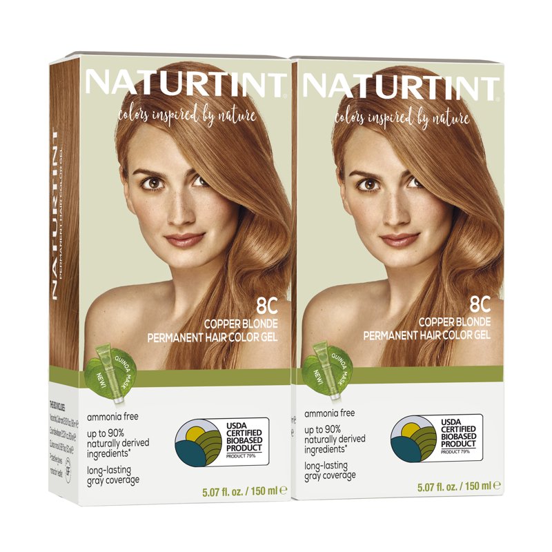 Permanent Hair Color Kit - Copper Blonde, Natural & Long Lasting